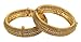 Ethnic Gorgeous Bollywood Fashion Gold Tone Polki Indian Bangles Traditional Jewelry (2.40)