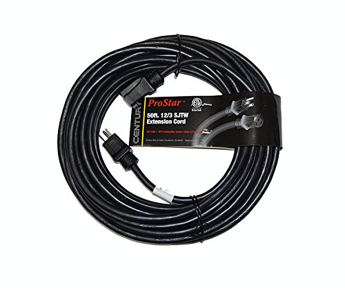 ProStar 12 Gauge SJTW 3 Conductor 50 Foot Extension Cord - Black