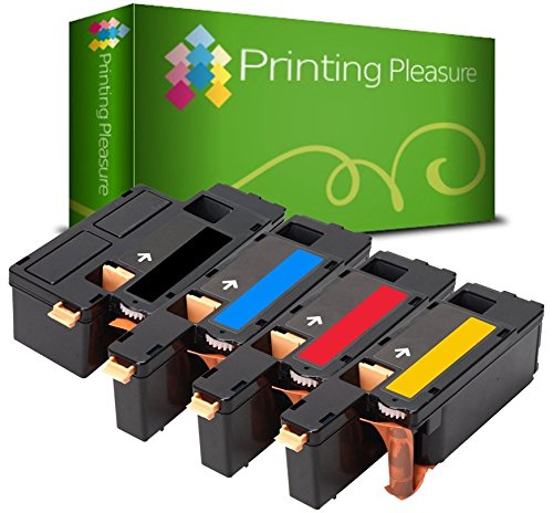 Printing Pleasure 4-Pack Compatible Toner Cartridges for use in Dell C1660, C1660W, C1660DW, C1660CN, C1660CNW