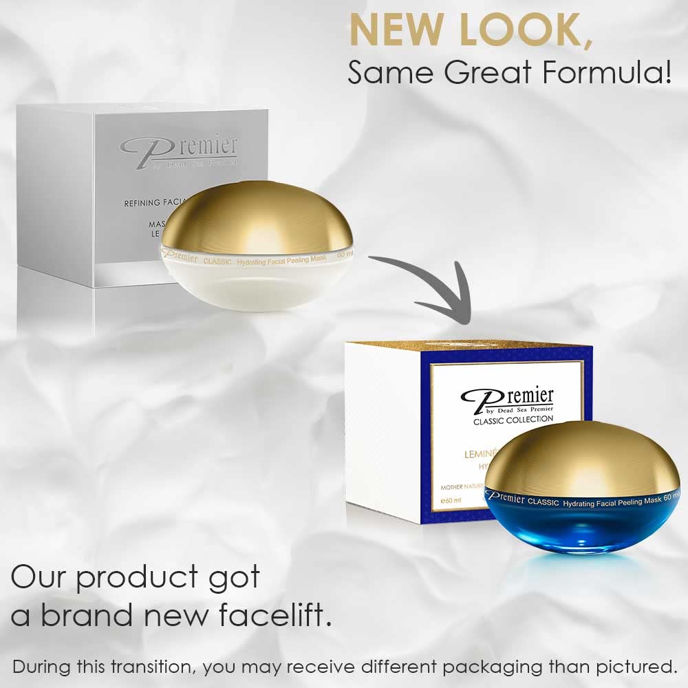 Premier Dead Sea Refining Facial Peeling Gel – Soft & Gentle Face Scrub, Classic Collection, Exfoliating Mask, 2.04 fl oz