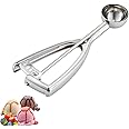 Saebye Small Cookie Scoop, 1.5 Tbsp/ 0.8 OZ, 1.6 inch/ 4 CM Ball, 18/8 Stainless Steel Small Ice Cream Scoop, Secondary Polis