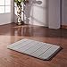 DocBear Bathroom Rug,Memory Foam Bath Mat,The Best Rugs for Bathroom,Soft Absorbent Bath Rug Non Slip Bathroom Mat,Coral Velvet Bathroom Rugs(Gray,Size:W16