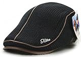 GESDY Men's Cotton Flat Duckbill Hat Warm Wool Knitted Newsboy Ivy Cabbie Drving Hat