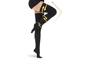 beister 15-20 mmHg Medical Compression Stockings with Dot Silicone Band, Closed Toe Thigh High Graduated Compression Socks for Women Men, Circulation Support Pressure Stockings for Varicose Veins, DVT