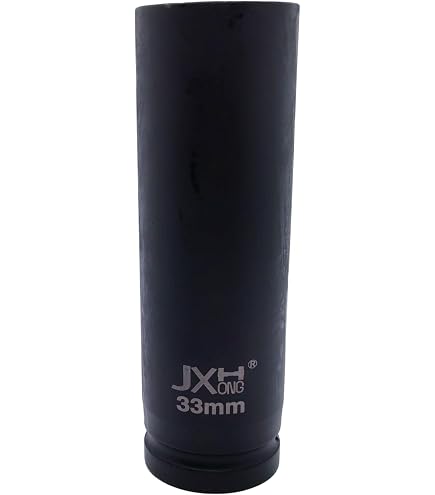 JXHONG 1-Inch Drive 33mm Extra Deep Impact Socket，8-Inch Long，6