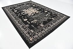 Unique Loom Taftan Collection Border Geometric