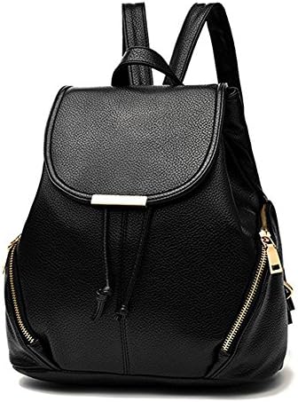 Celsino Backpack for Women Casual Purse Daypack PU Leather School Shoulder Bag Travel Bag Rucksack (Black2)