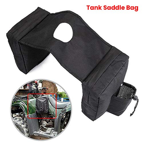 Zqasales ATV UTV Motorcycle Synthetic Leather 2-Strap Saddlebag Tool Bag Heavy-Duty Waterproof Motorcycle Side Saddlebags Saddle Bag Panniers - Thumbnail 2