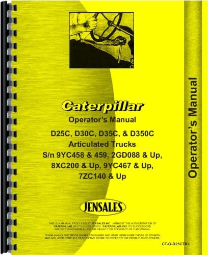 Caterpillar Truck Articulated Dump D25C (9YC1 & Up) Service Manual