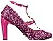 Pleaser Pink Label Women's Queen01/Hp-Hpg Dress Pump, H Pink Patent-Glitter, 12 M US