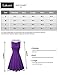 Laksmi Cotton Dress, Solid Basic V Neck A Line Retro Elegant Slim Fit Sleeveless Business Casual Midi Flared Dress,Dark Cyan S