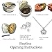 Pearlina Paw Print Cultured Pearl in Oyster Necklace Set Silver-tone Pendant w/Stainless Steel Chain 18