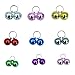 EXPAWLORER Bells for Cat Collars - 18 Pcs Colourful Dog Charm Bells for Collars Necklace Pendant Accessories with 20 Pcs Key Rings