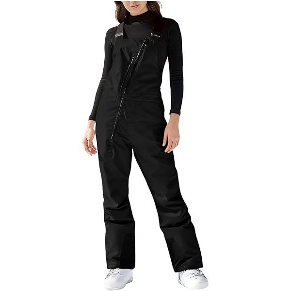 FrzhBrz Kids Girls Boys Snow Insulated Ski Bib Pants, Waterproof Windproof Snowboard Hiking Pants With Detachable Suspenders