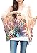 iNewbetter Womens Floral Print Batwing Sleeve Boho Blouse Chiffon Poncho Summer Tunic Tops PP-375