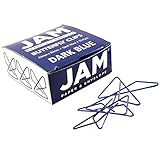 JAM Paper Butterfly Paper Clips - Dark Blue Paperclips - 15/pack
