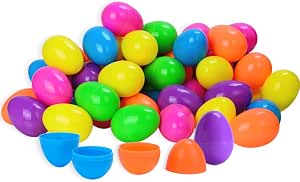Taspire 50 PCS Plastic Easter Eggs Bulk - 2-3/8 X 1-5/8 Inch, 6 Colors, Fillable For Egg Hunt, Non-Toxic - View #12