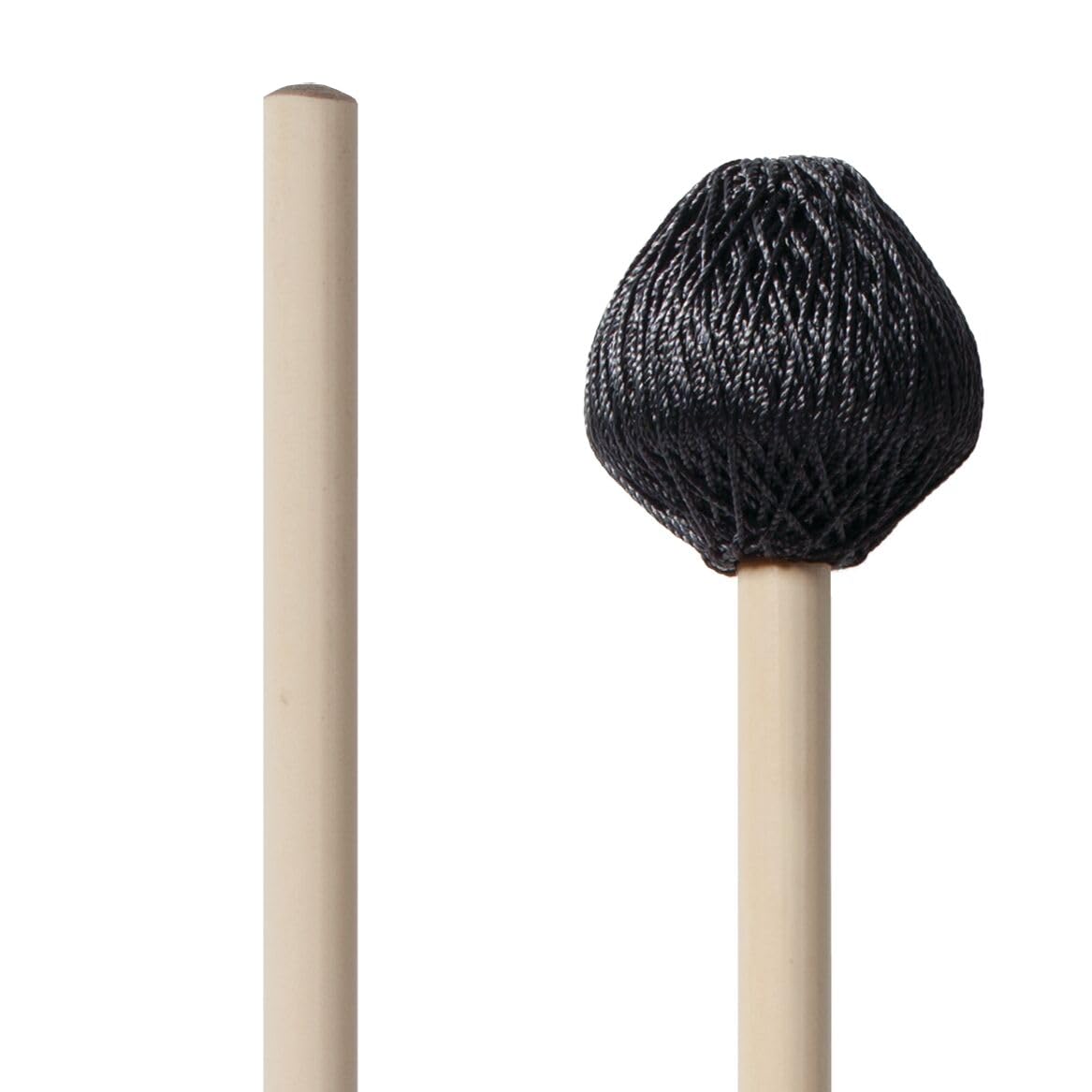 Vic FIrth - Corpsmaster® Series Marimba Mallets - M188 - Yarn - Weighted Rubber Core - Hard - Black