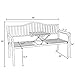 SUPERJARE Outdoor Patio Chair with Middle Table, Graden Bench for 2 Person, Black