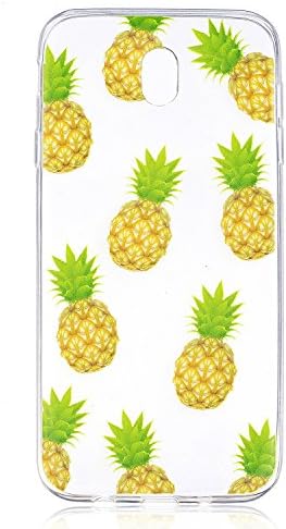 Janeqi Samsung Galaxy J7(2017)/J730(5.5") Case - Fashion TPU soft shell+All inclusive Transparent Case Cover for Samsung Galaxy J7(2017)/J730(5.5") - E7/pineapple