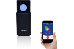 YUNYAO Light Meter Digital Light Meter Lux Meter Illuminometer Meter Photometer Light Motion Sensor Bluetooth APP LED Lighting Tester for LUX CCT CRI Flicker DUV Tester Tool Rechargeable with Type-C