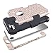 iPhone 7 Case, Anna Shop® Studded Rhinestone 3in1 Shockproof Hybrid [Heavy Duty] Full body Protective Case, Hard PC+Silicone Protective High Impact Defender Case Cover For Apple iPhone 7 Gold