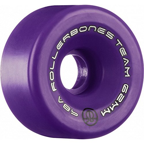 RollerBones Team Logo 101A Recreational Roller Skate Wheels - 62mm Purple
