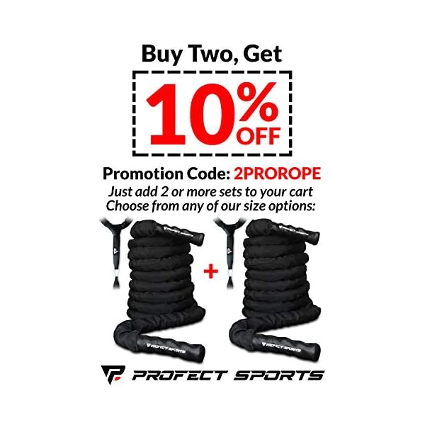 Pro Battle Ropes with Anchor Strap Kit and Exercise Poster â Upgraded Durable Protective Sleeve â 100% Poly Dacron Heavy Battle Rope for Strength Training, Cardio, CrossFit, Exercise Rope - Image 8