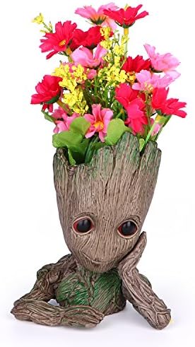 Ayogu Groot Action Figures Guardians of The Galaxy Flowerpot Baby Cute Model Toy Pen Pot Best Gifts 6.3in