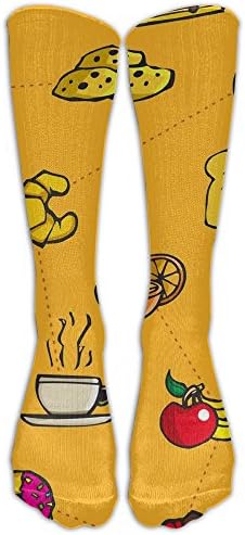 Toast Food Unique Knee High Socks Running Crew Socks For Girl