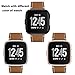 CreateGreat Leather Bands Compatible Fitbit Versa,Classic Vintage Genuine Leather Replacement Accessories Wristbands with Stainless Metal Clasp for Fitbit Versa Smartwatch