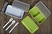 Stackable Spillproof Bento/Lunch Box Sleek and Sophisticated Design Container for Adults Including Fork Knife and Spoon with Movable Divider (Green)