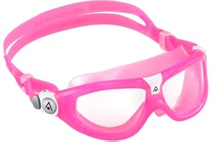 AQUA SPHERE Aquasphere SEAL Kids (Ages 3+) Swim Goggles, Made in ITALY - Wide Vision, Comfort, E-Z Adjust, Anti Scratch & Fog, Leak Free