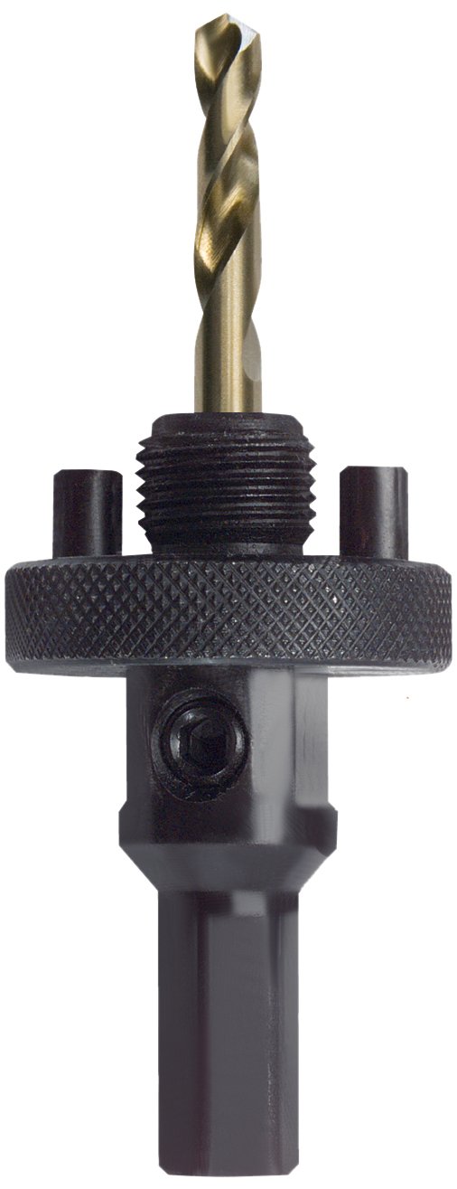 Ruko HSSE-Co 5 Arbor Holder including Pilot Drill Bit for HSS and HSSE-Co 8 Bi-Metal 32.0-210.0mm Hole Saw, Bright Finish, 11.0 mm Shank diameter, R126202