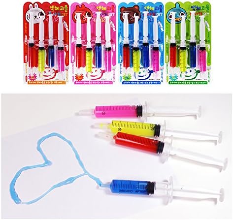 4 Colors Liquid Jelly Monster Pudding Slime Toy in Syringe Set 1pc (Random 1 Set)