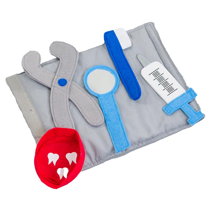 PRETEND TO BEE Dentist Costume Accessory Set, Dress Up Costume for Kids, Soft Play Tools, 18+ Months