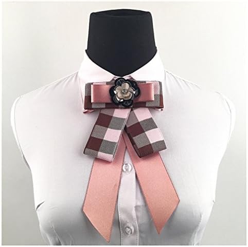 Satin Ribbon Bowknot Brooch Pin Pre Tied Neck Tie Wedding Party Bow Tie