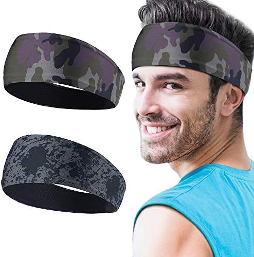 YOSUNPING Sports Headbands & Men Women Headband Sweatband Hairband Moisture Wicking Workout Sweatbands for Running, Yoga, Tennis, Cross Training, Crossfit, Basketball, Cycling