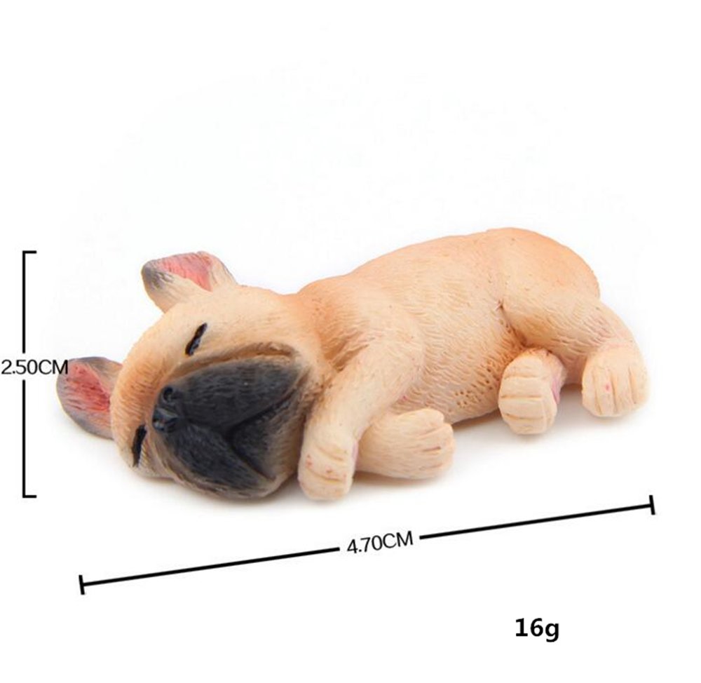 Cinlla Resina Imanes de nevera Lado Acostado Café Ligero Bulldog ...