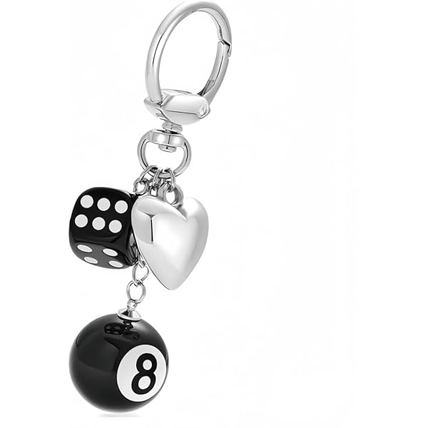 Dice Keychain for Women, Dice Cube Key Chain, Funny Dice Key Ring