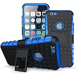 SS Tech Case for iPhone 6/6S Blue Shock proof light weight Tough Armour case with Hybrid Dual Layer Protection Cover with Kickstand [Tyre Design] [Good Grip] Case Cover