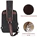 VICUNA POLO Canvas Sling Bag USB Charge Sport Travel Crossbody Backpack For Men(black)