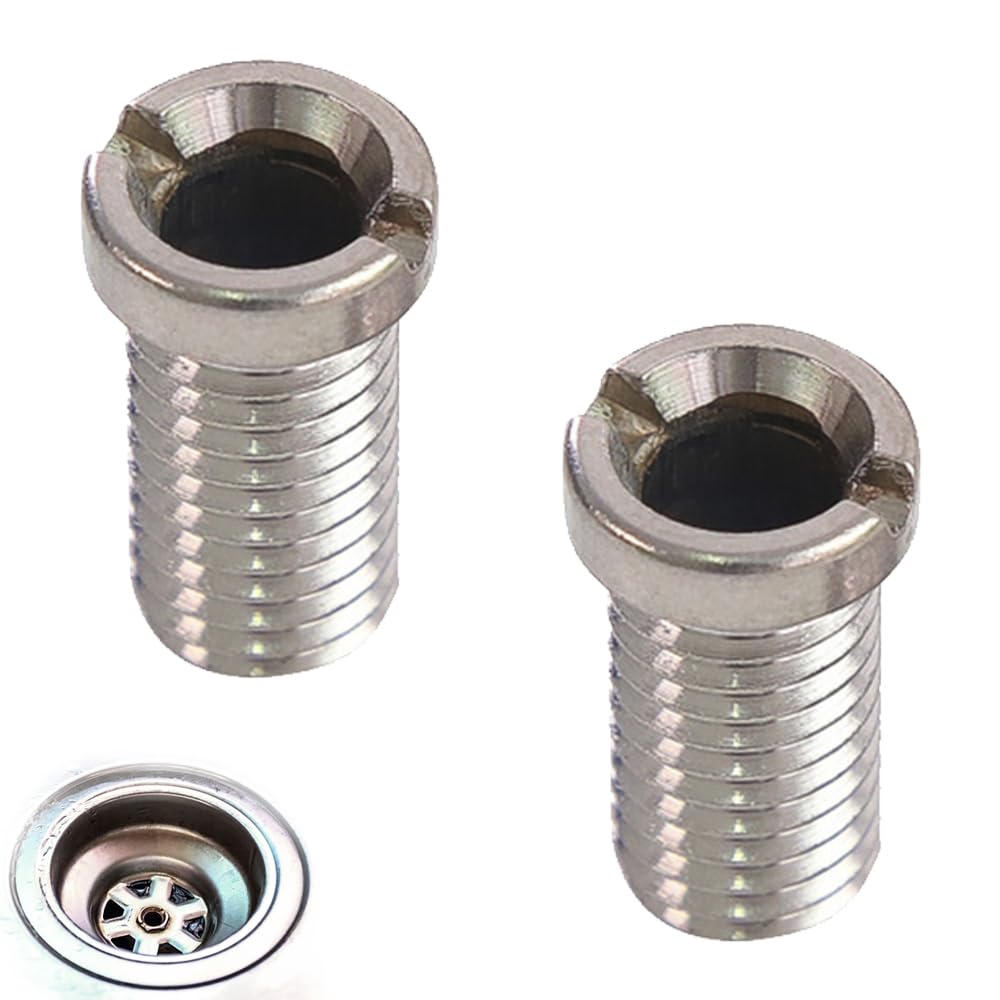 2 Pcs Stainless Steel Sink Bolt - Threaded Screw for Wash Basin Strainer Plug
