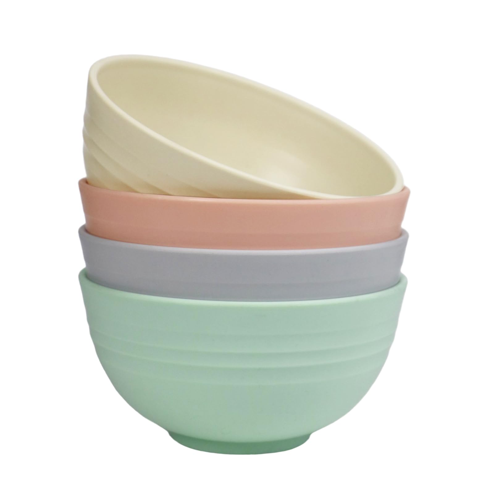 greenandlife Unbreakable Cereal Bowls, 24 OZ Large Lightweight Plastic Bowl Set of 4, Dishwasher & Microwave Safe, Reusable Bowls for Breakfast, Salad, Pasta, Soup, Noodles