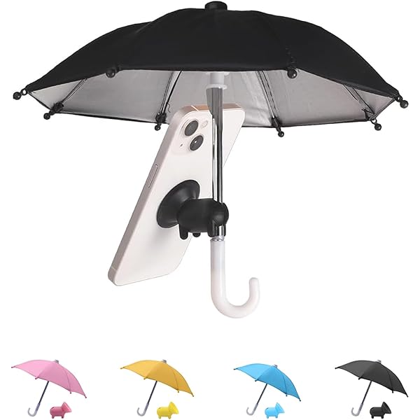 Paraguas Sombrilla Para Teléfono/tablet - Con Ventosa, Protección UV, Resistente Al Agua, Ideal Para Playa Y Coche