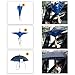 iTrunk Double Layer Reverse Folding Umbrella with C-Shaped Hands Free Handle, UV Protection Windproof Waterproof for Outdoor and Car Use, Blue