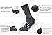 YingDi Men's Women's Merino Wool Cushion Hiking Crew Socks - Pack of 3 pairs Charcoal Black
