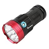 GiareBeam Waterproof Flashlight 10x Cree XML T6 LED 10000 Lumen 3 Mode Flashlight Torch for Hiking, Camping, Hunting and Other Indoor or Outdoor