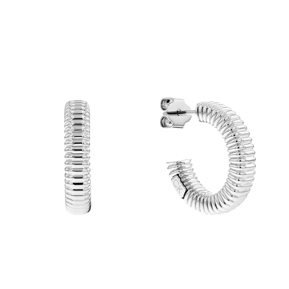 Calvin Klein Women's PLAYFUL REPETITION Collection C Shape Earrings in Stainless Steel - 35000031