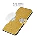 iPhone 6s Plus Case,IC ICLOVER Luxury Bling Flip Glitter Fashion Diamond Leather Card Wallet Case Cover iPhone 6s Plus/iPhone 6 Plus 5.5 inch,Gold
